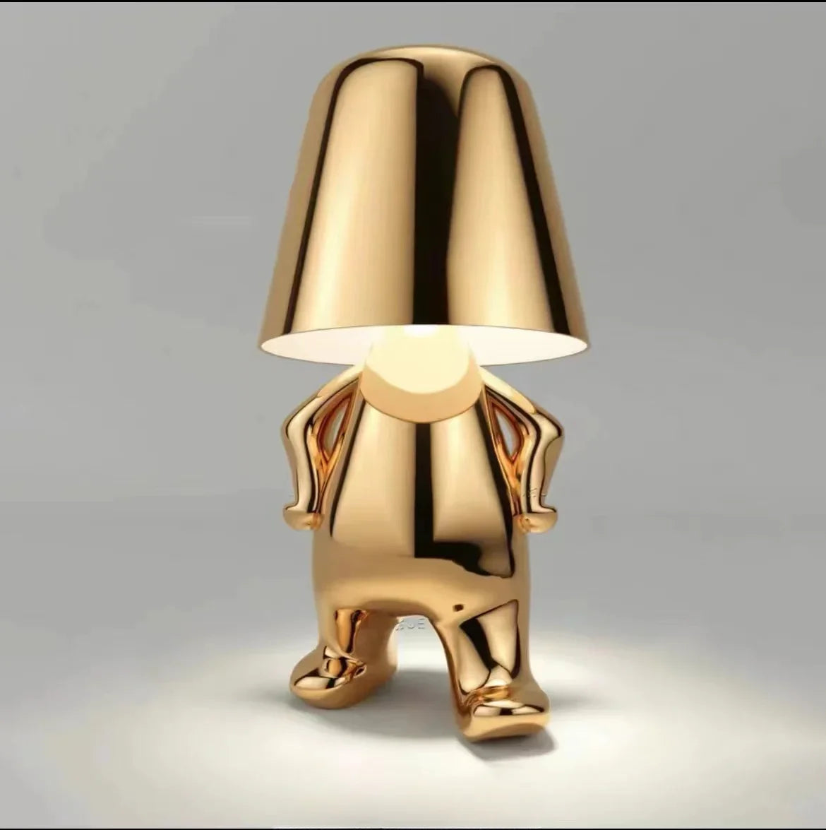 Lampe de Chevet Tactile Design Doré – Lumière Rechargeable USB