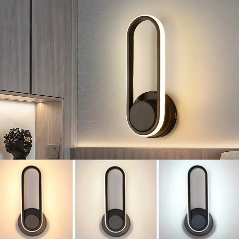 Lampe de Chevet Rotative LED – Design Moderne et Lumière Chaude