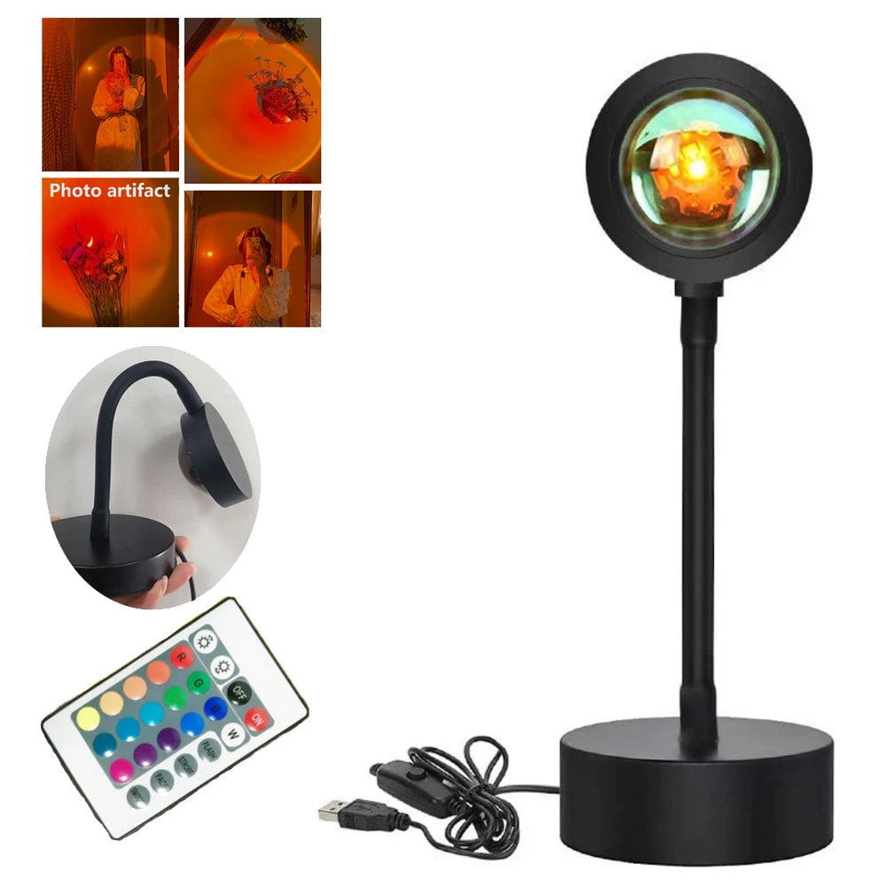 Lampe de Chevet LED Sunset – Ambiance Cosy Rechargeable USB
