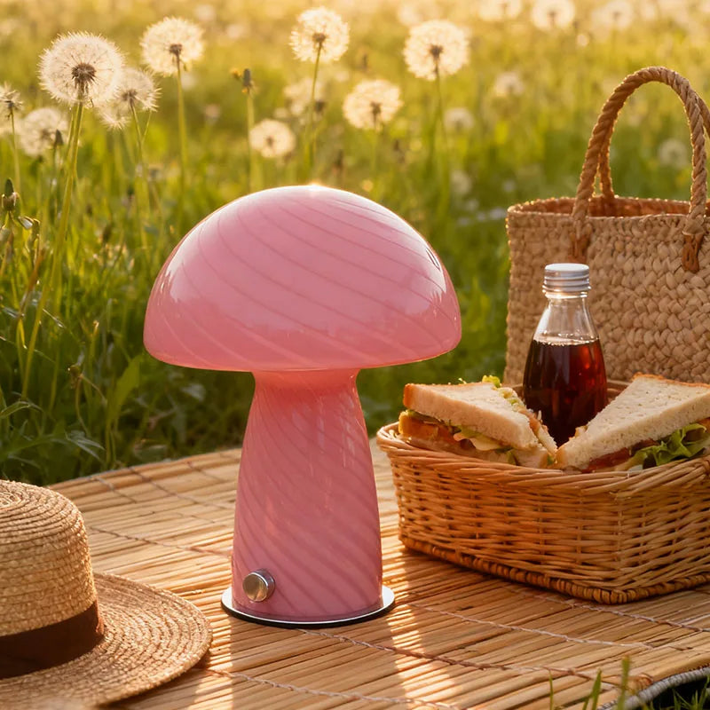 Lampe de chevet verre design nordique, lumière tamisée ambiance cosy