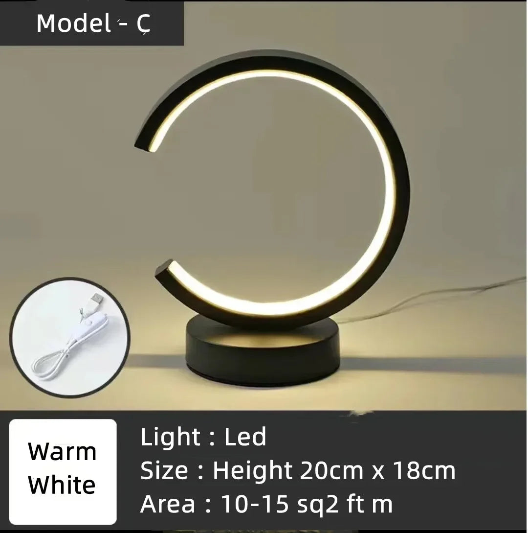Lampe de Chevet LED Dimmable - Design Rond Épuré