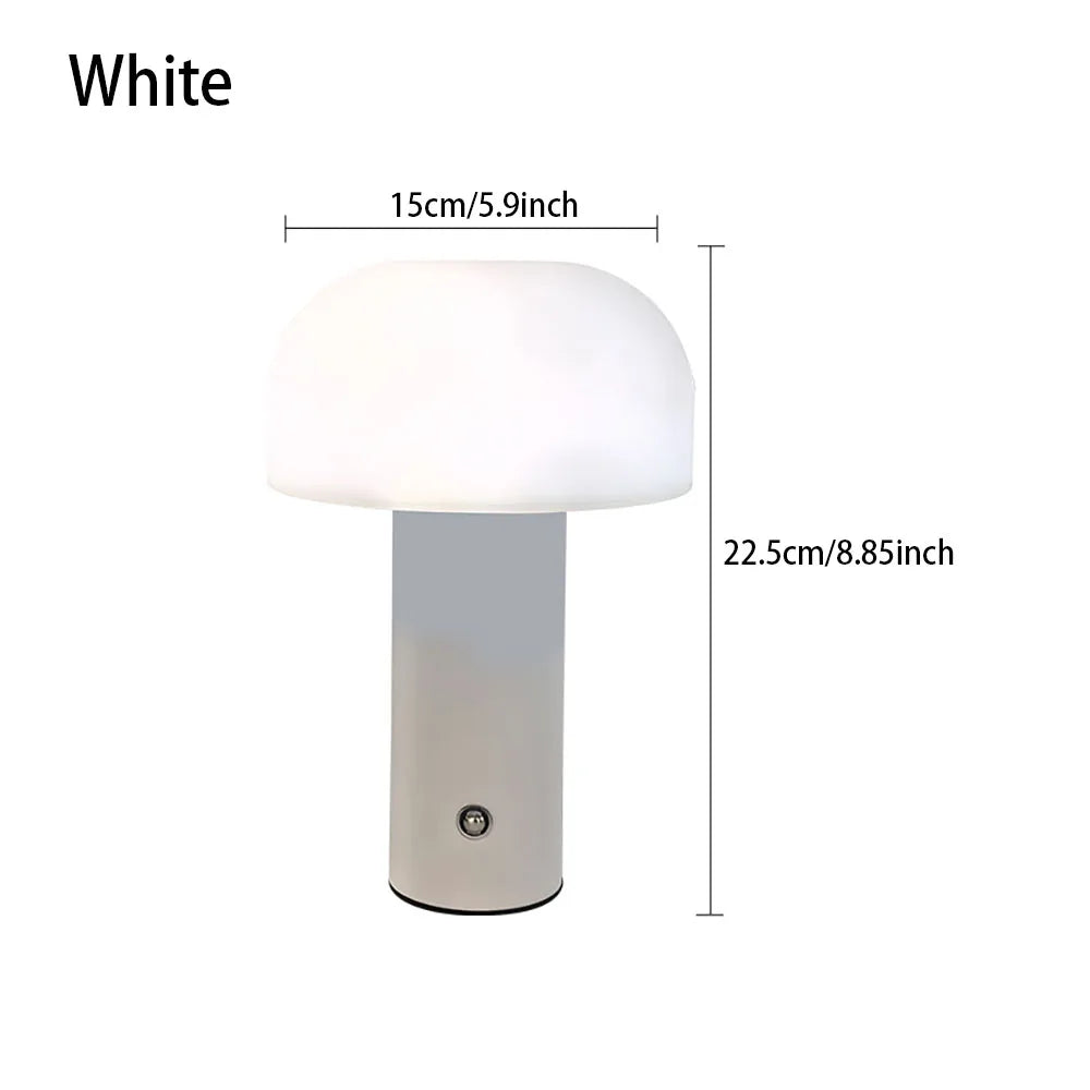 Lampe de Chevet Champignon LED Rechargeable 3 Intensités