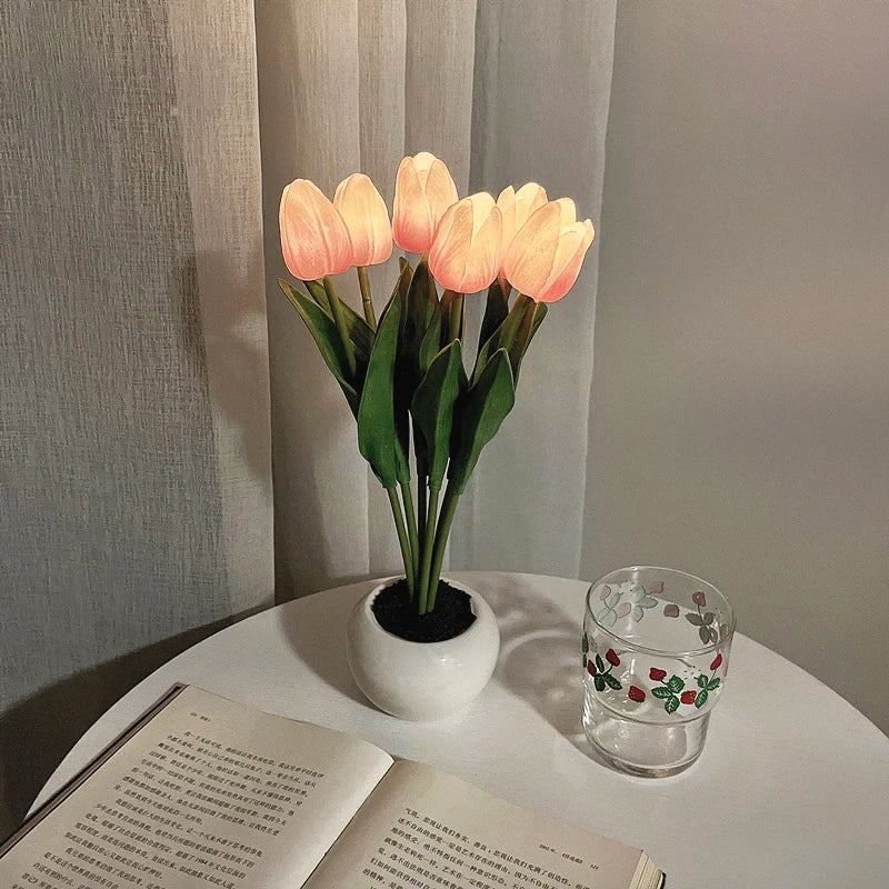 Lampe de Chevet Tulipe LED – Ambiance Douce et Design Élégant
