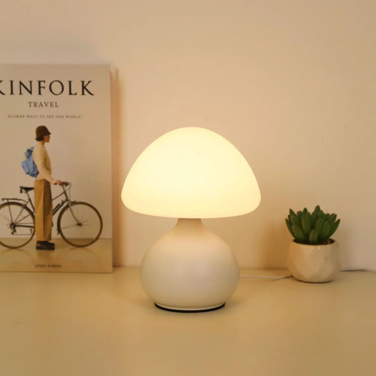 Lampe de Chevet Champignon Design - Lumière 3 Couleurs Dimmable