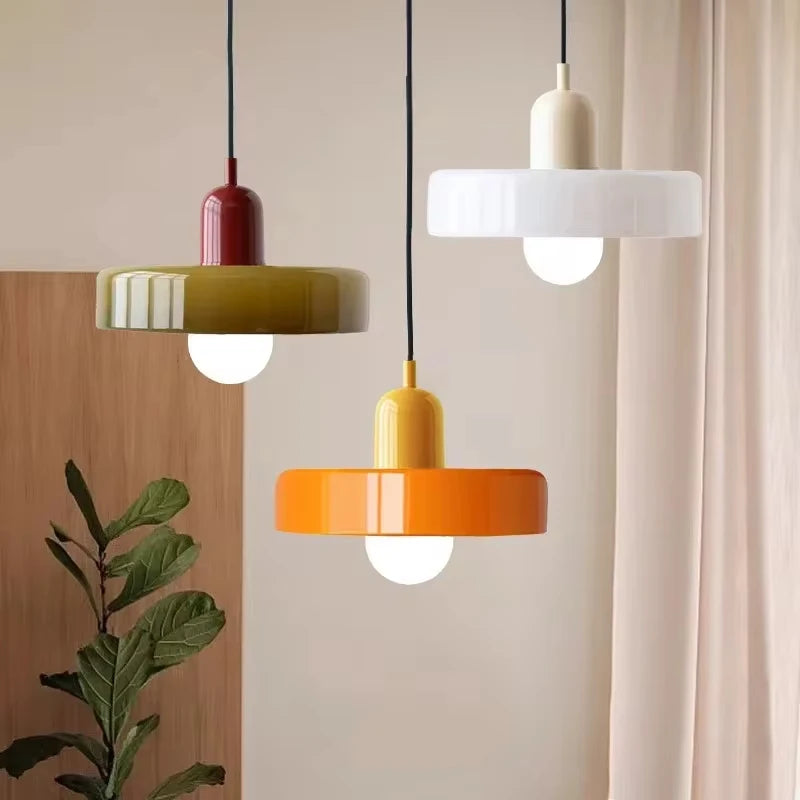 Lampe de chevet verre blanc design Bauhaus rétro, éclairage tamisé