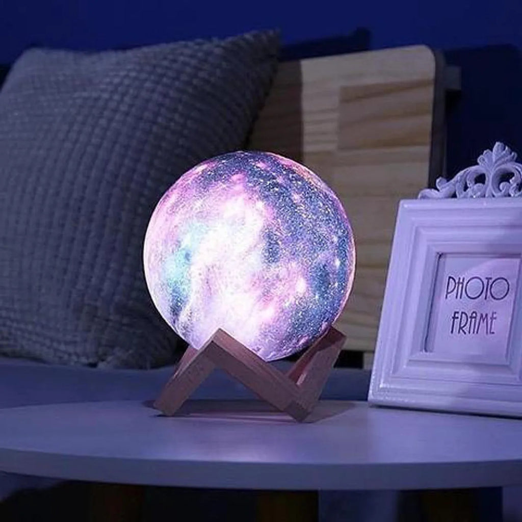 Lampe de chevet lune LED avec éclairage tamisé couleur chaude