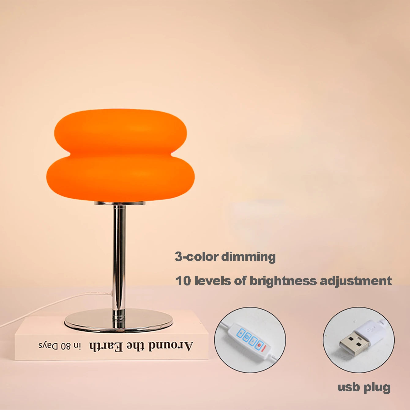 Lampe de Chevet LED Champignon - Éclairage Tamisé USB