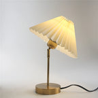 Lampe de chevet LED plissée style nordique avec piètement en fer