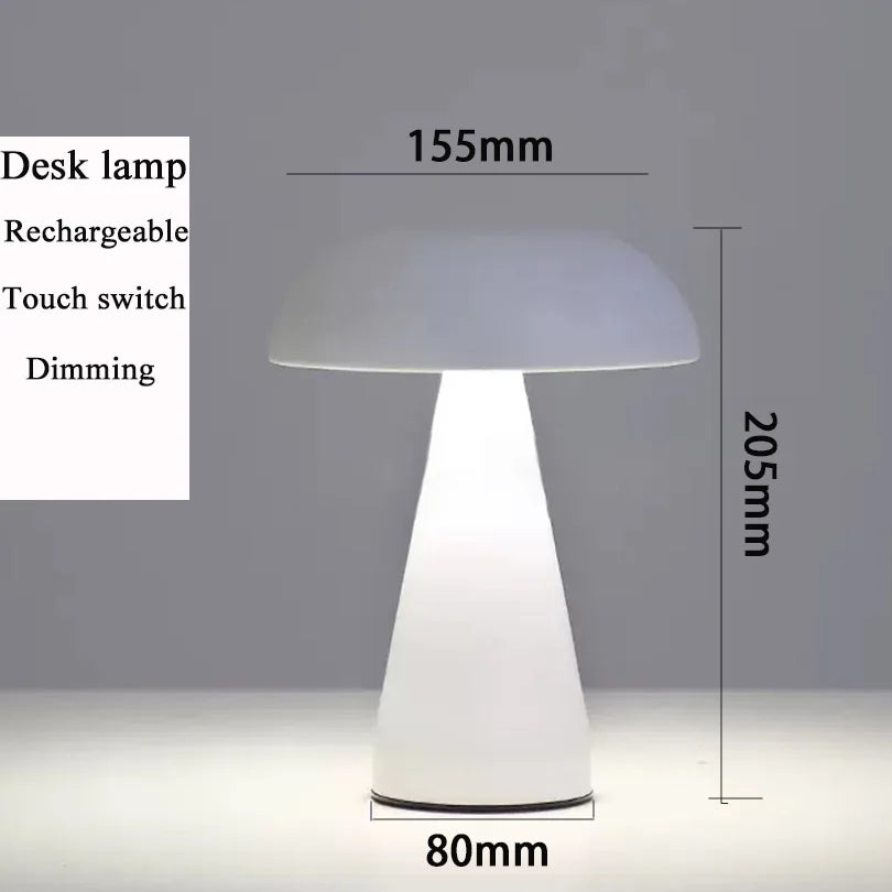 Lampe de Chevet Champignon LED Tactile - Rechargeable