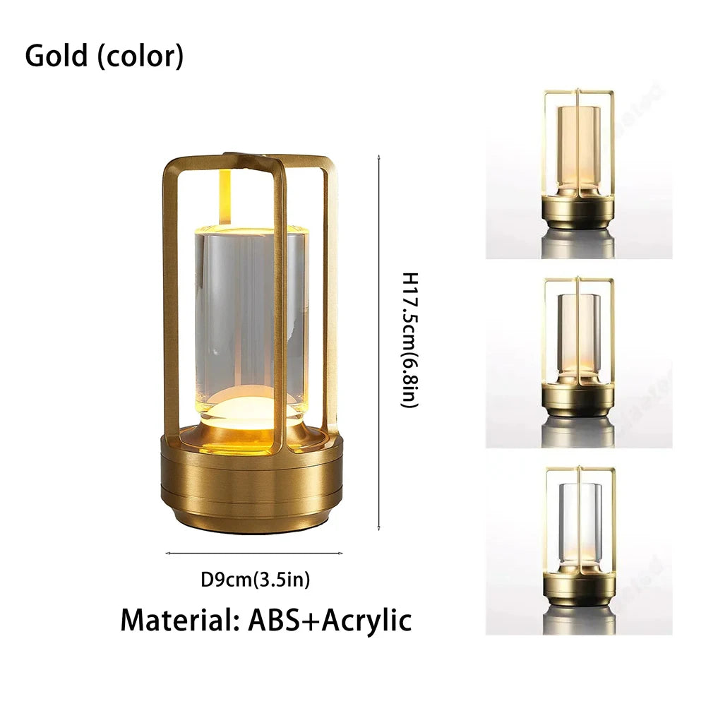 Lampe de Chevet Tactile Rechargeable – Lumière Chaude Ajustable