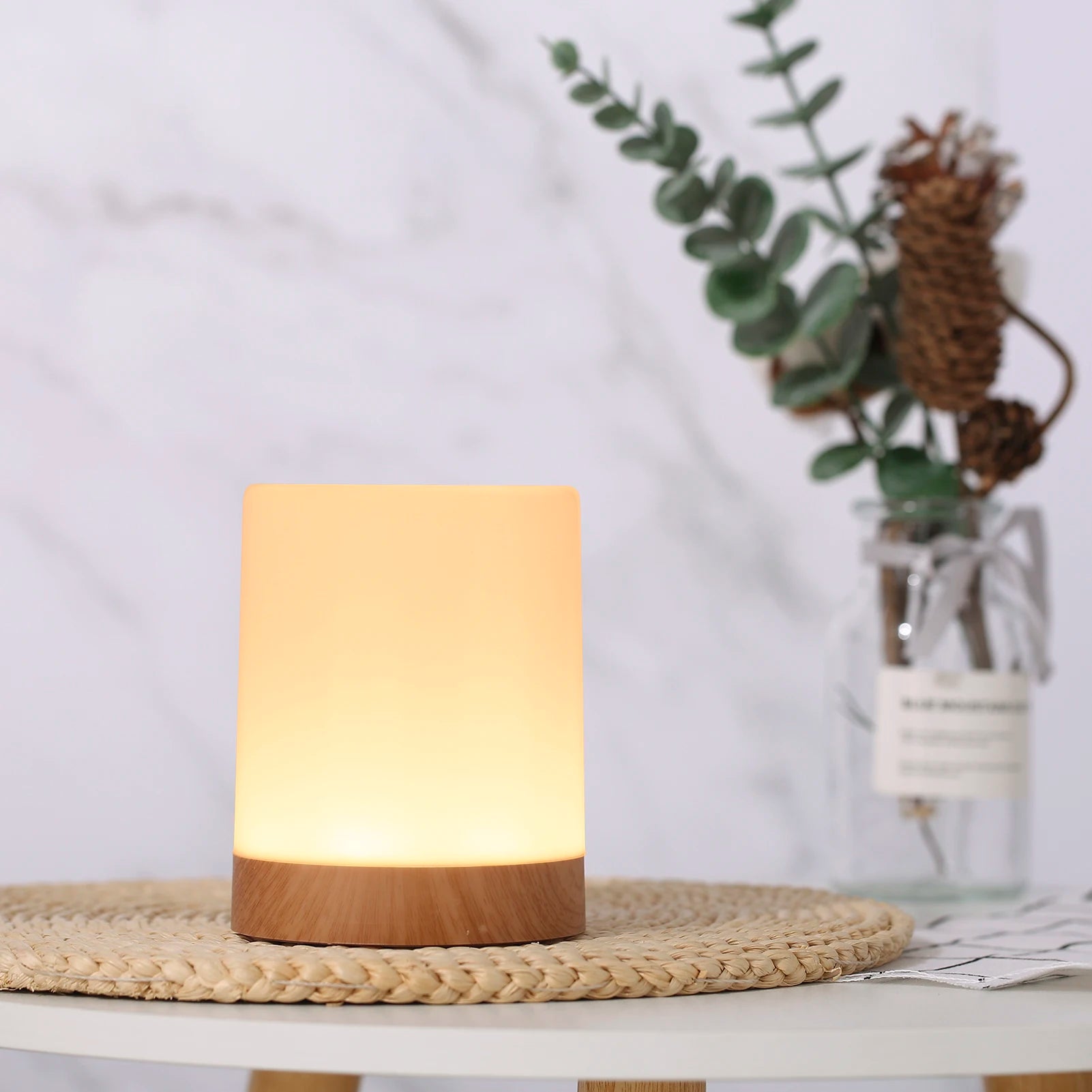 Lampe de Chevet Tactile Rechargeable - Lumière Chaude Dimmable