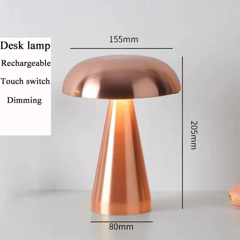 Lampe de Chevet Champignon LED Tactile - Rechargeable