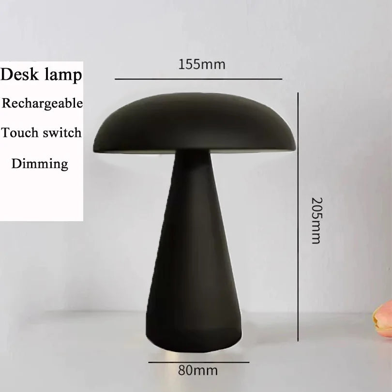 Lampe de Chevet Champignon LED Tactile - Rechargeable