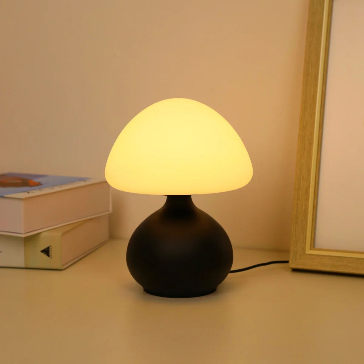 Lampe de Chevet Champignon Design - Lumière 3 Couleurs Dimmable