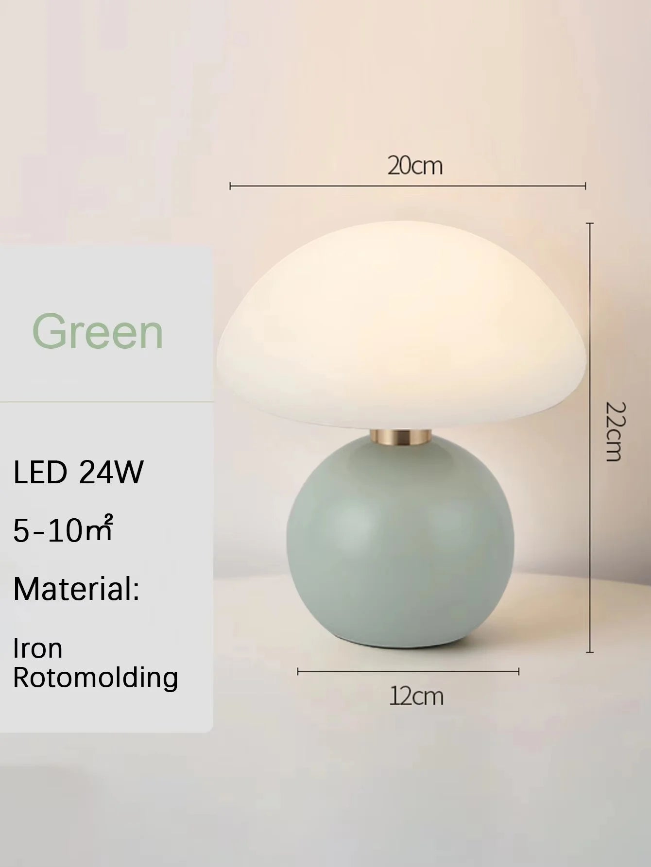 Lampe de Chevet USB Rose/Orange - Lumière Tamisée Rechargeable