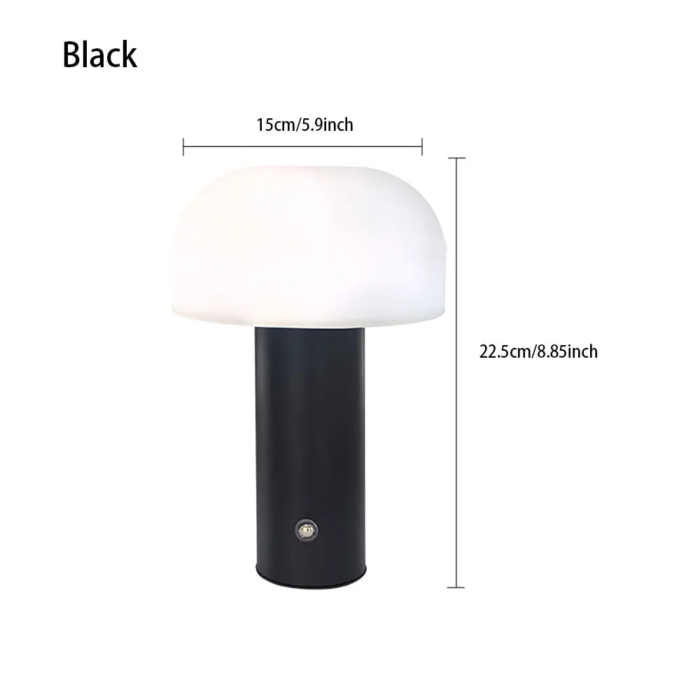 Lampe de Chevet Champignon LED Rechargeable 3 Intensités