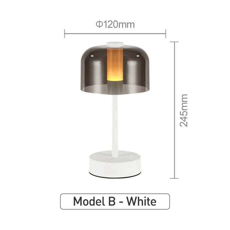 Lampe de Chevet Rechargeable Design Nordique - Lumière Chaude
