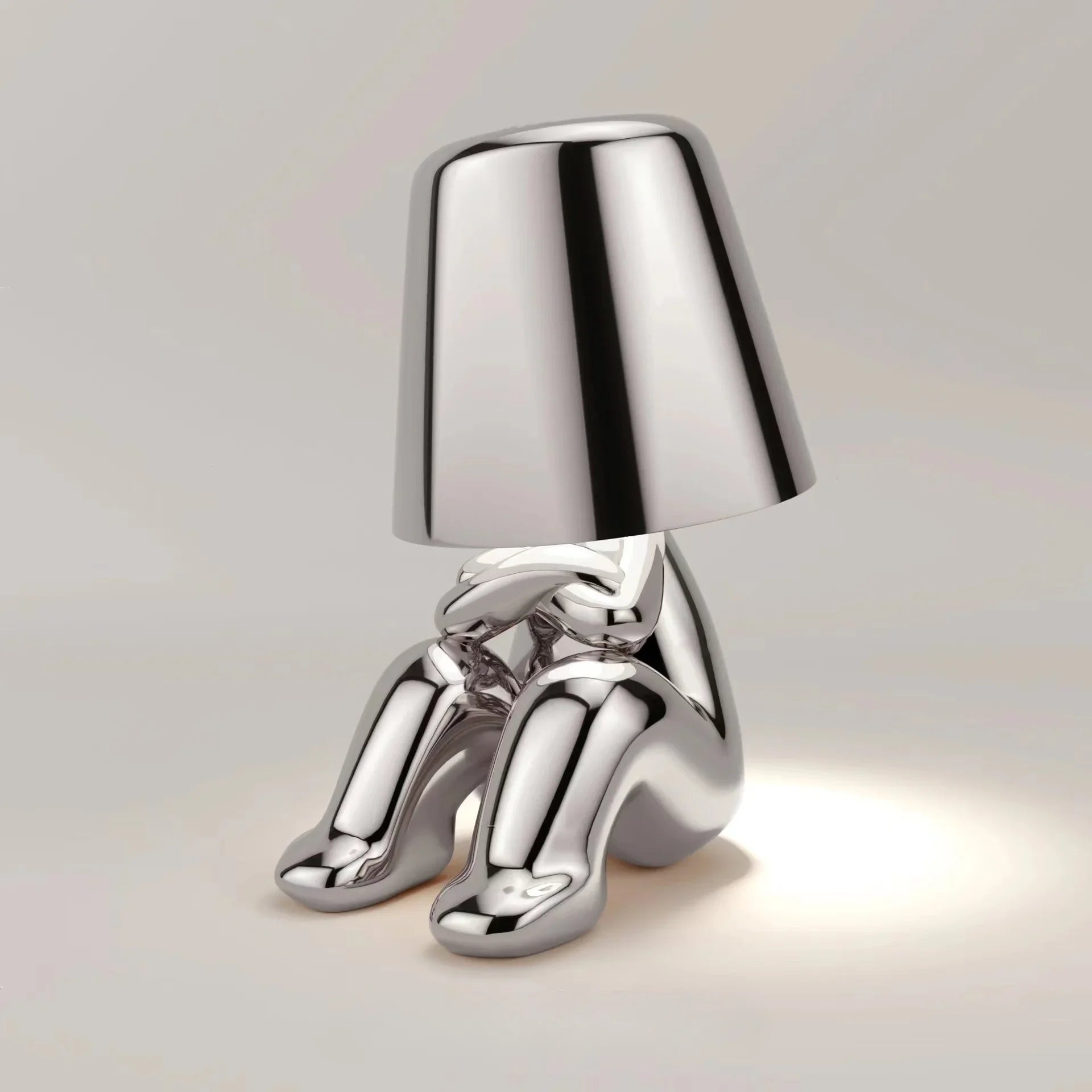 Lampe de Chevet Tactile Design Doré – Lumière Rechargeable USB