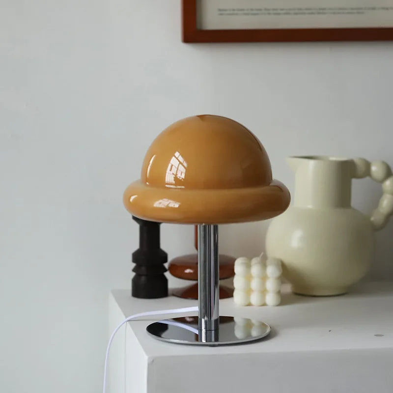 Lampe de Chevet Rétro en Verre Design Bauhaus Ambiance Cosy