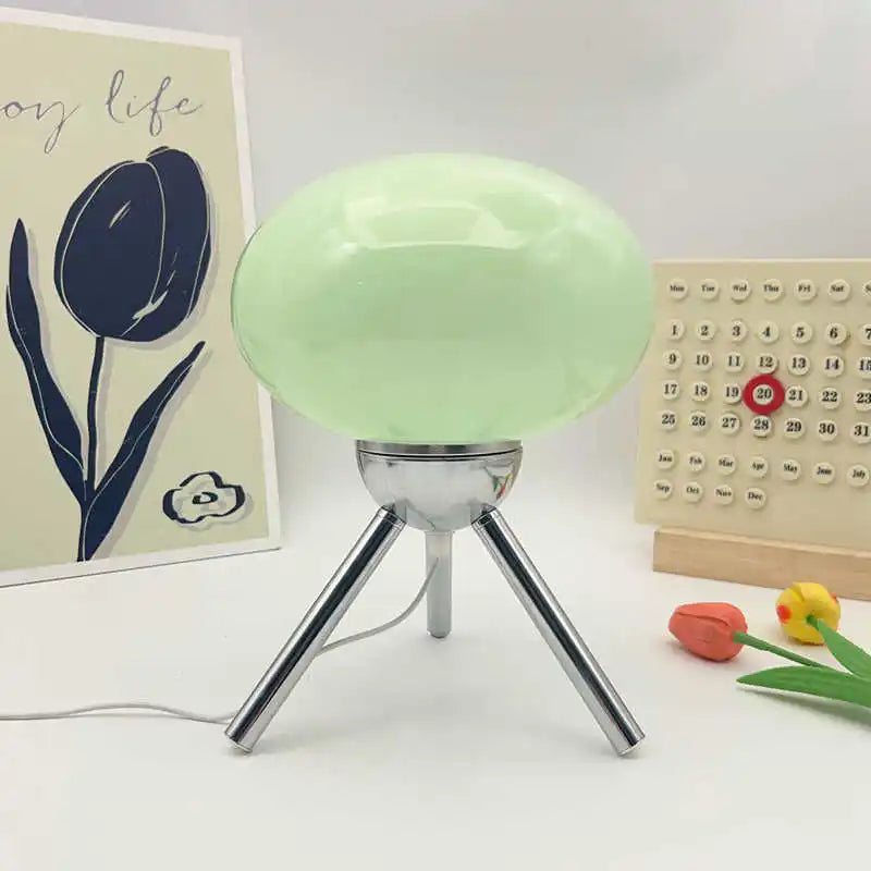 Lampe de Chevet Verre Champignon Dimmable Design Scandinave
