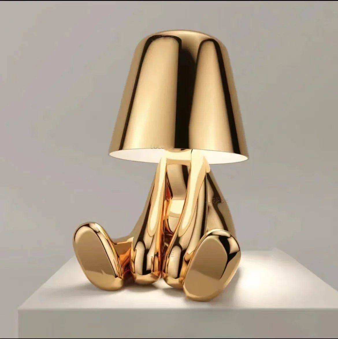 Lampe de Chevet Tactile Design Doré – Lumière Rechargeable USB
