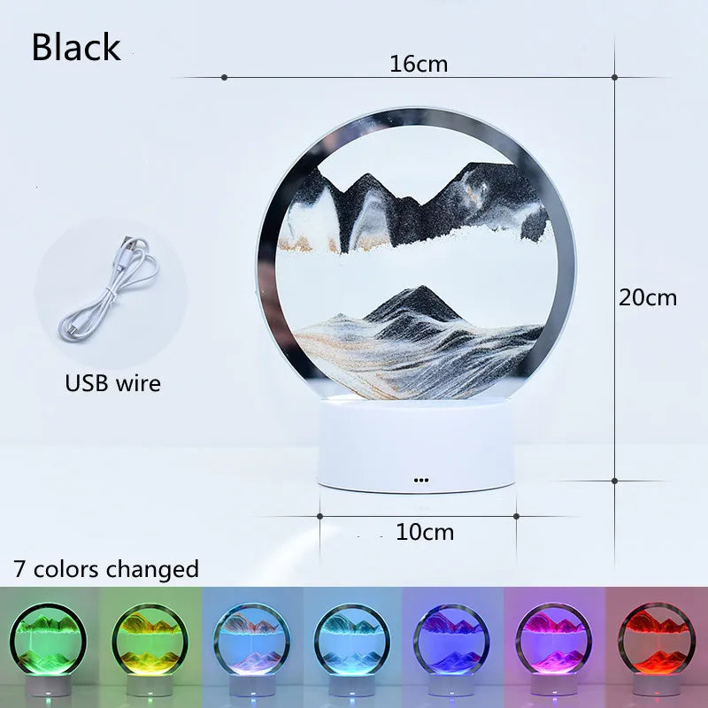 Lampe de Chevet Sable Mouvant LED - Ambiance Cosy Rechargeable