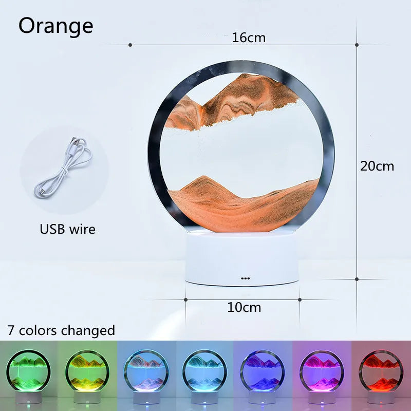 Lampe de Chevet Sable Mouvant LED - Ambiance Cosy Rechargeable