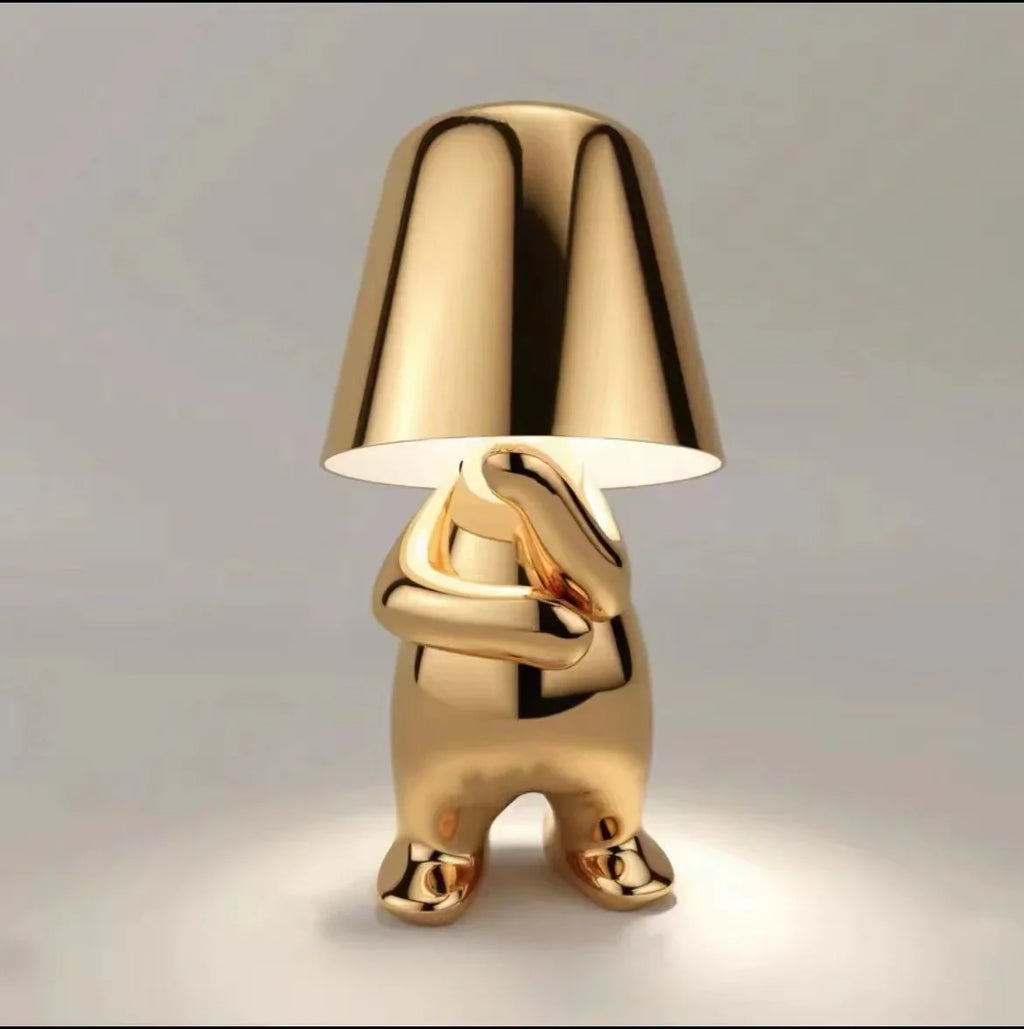 Lampe de Chevet Tactile Design Doré – Lumière Rechargeable USB