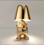 Lampe de Chevet Tactile Design Doré – Lumière Rechargeable USB