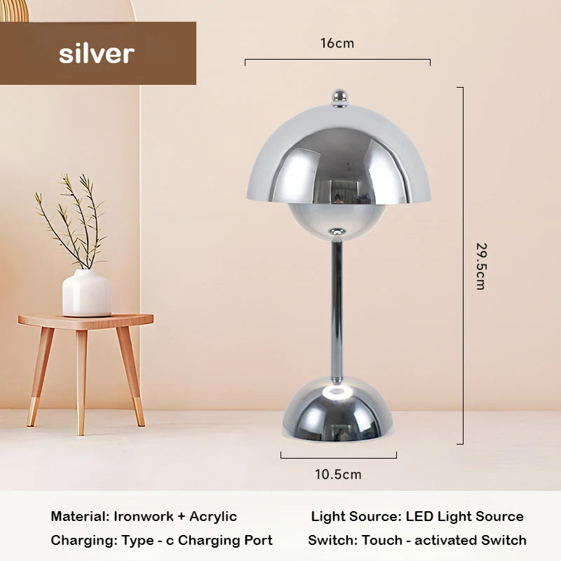 Lampe de Chevet Fleur Tactile – Éclairage Rechargeable Cozy