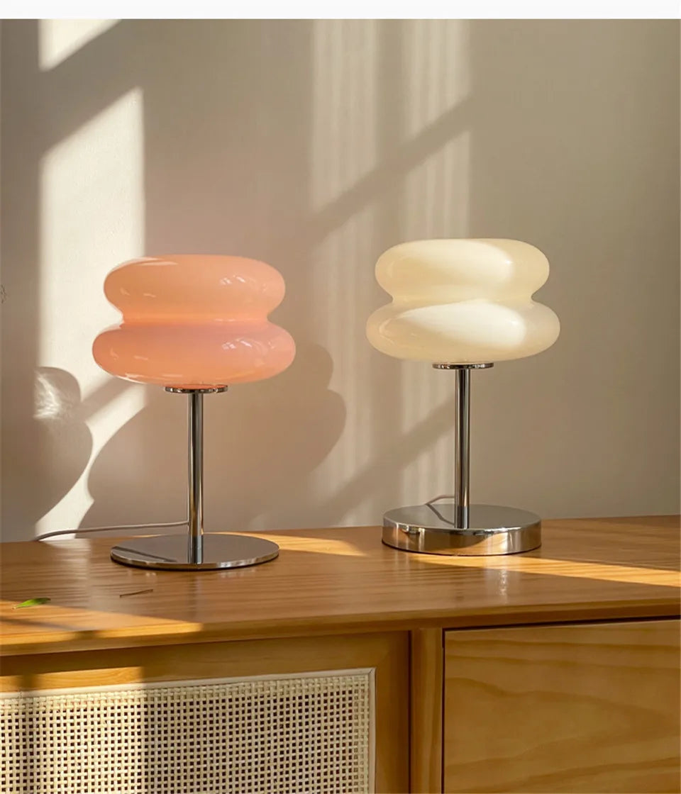 Lampe de Chevet Verre Design - Lumière Chaude Dimmable LED