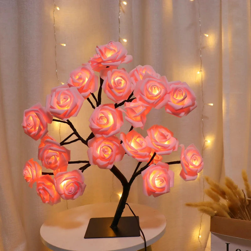 Lampe de Chevet Rose LED USB - Veilleuse Cosy pour Chambre