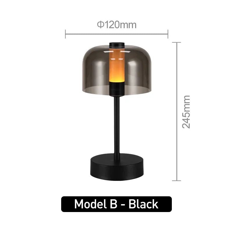 Lampe de Chevet Rechargeable Design Nordique - Lumière Chaude