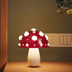Lampe de chevet champignon métallique avec LED rechargeable USB, lumière douce