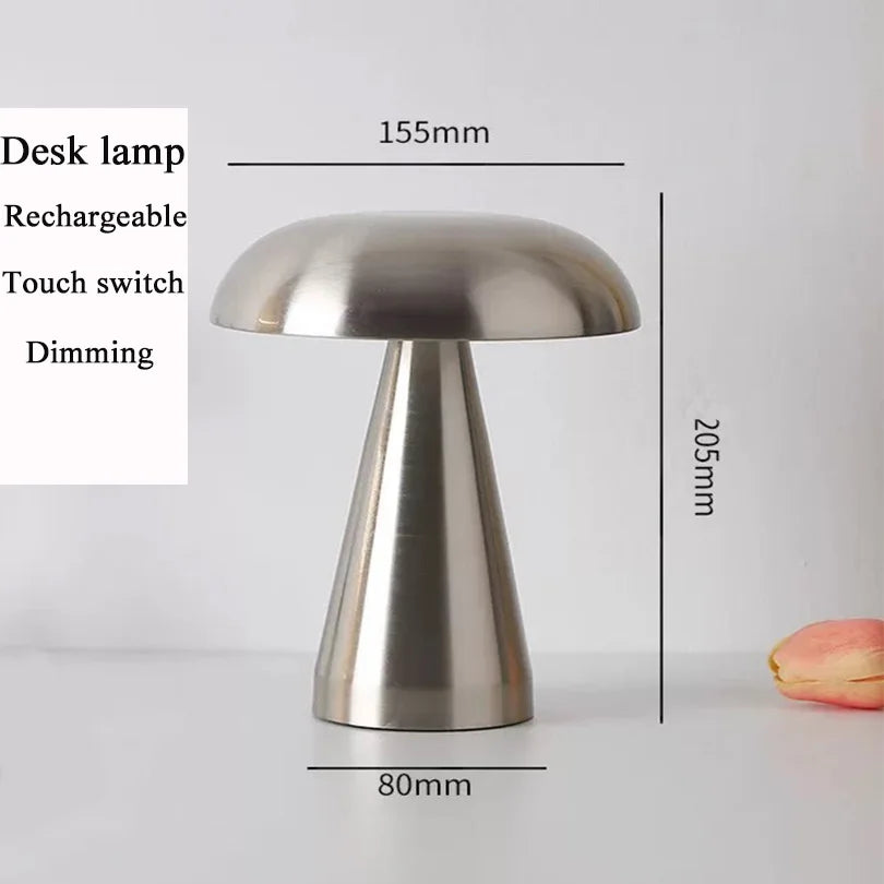 Lampe de Chevet Champignon LED Tactile - Rechargeable