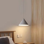 Lampe de chevet suspendue minimaliste noire avec LED intégrée