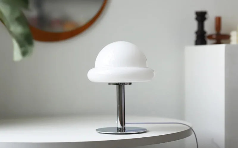 Lampe de Chevet Rétro en Verre Design Bauhaus Ambiance Cosy