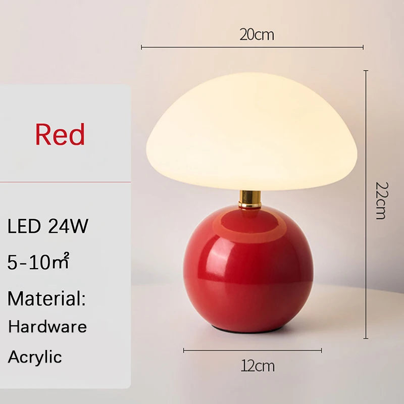 Lampe de Chevet USB Rose/Orange - Lumière Tamisée Rechargeable