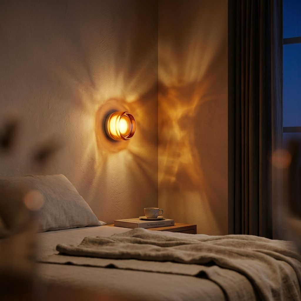 Lampe de Chevet LED Ronde - Lumière Douce Design Moderne