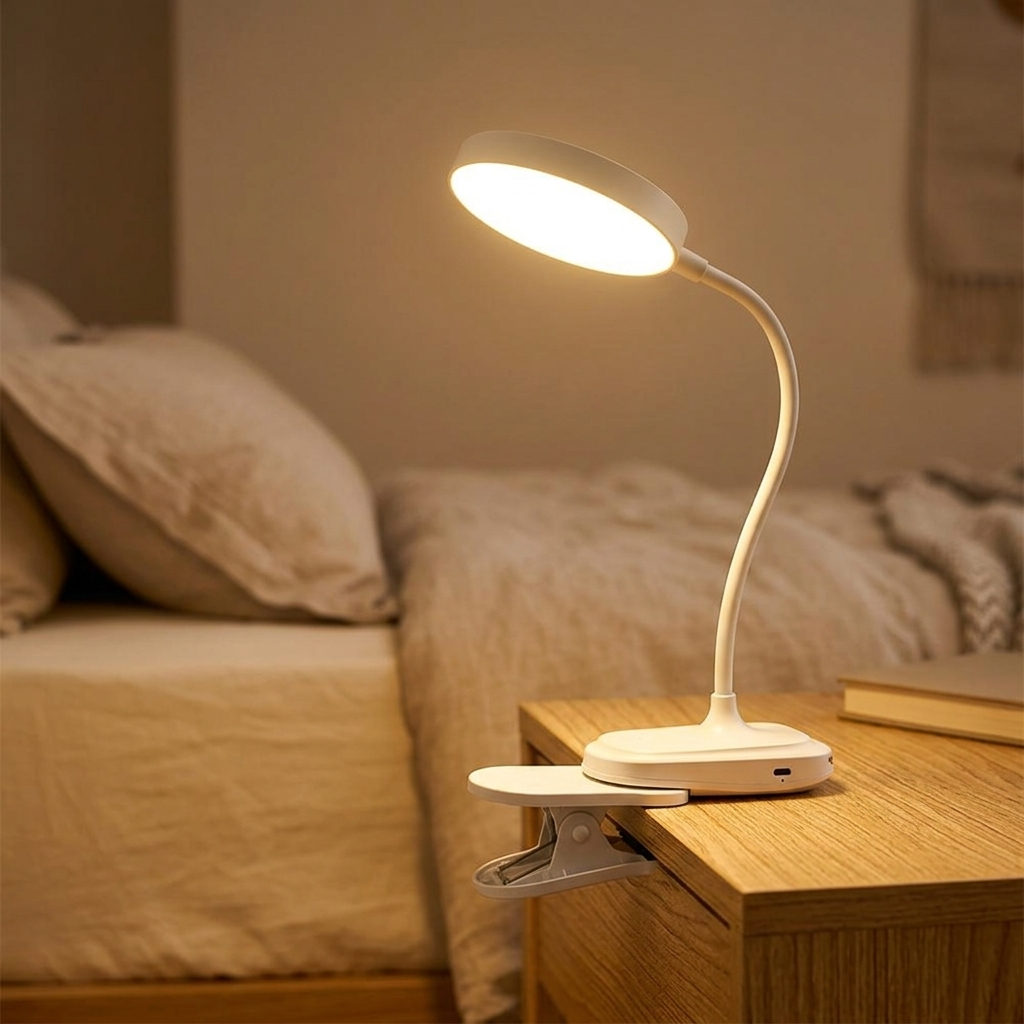 Lampe de Chevet USB Rechargeable - 3 Modes Lumière Douce