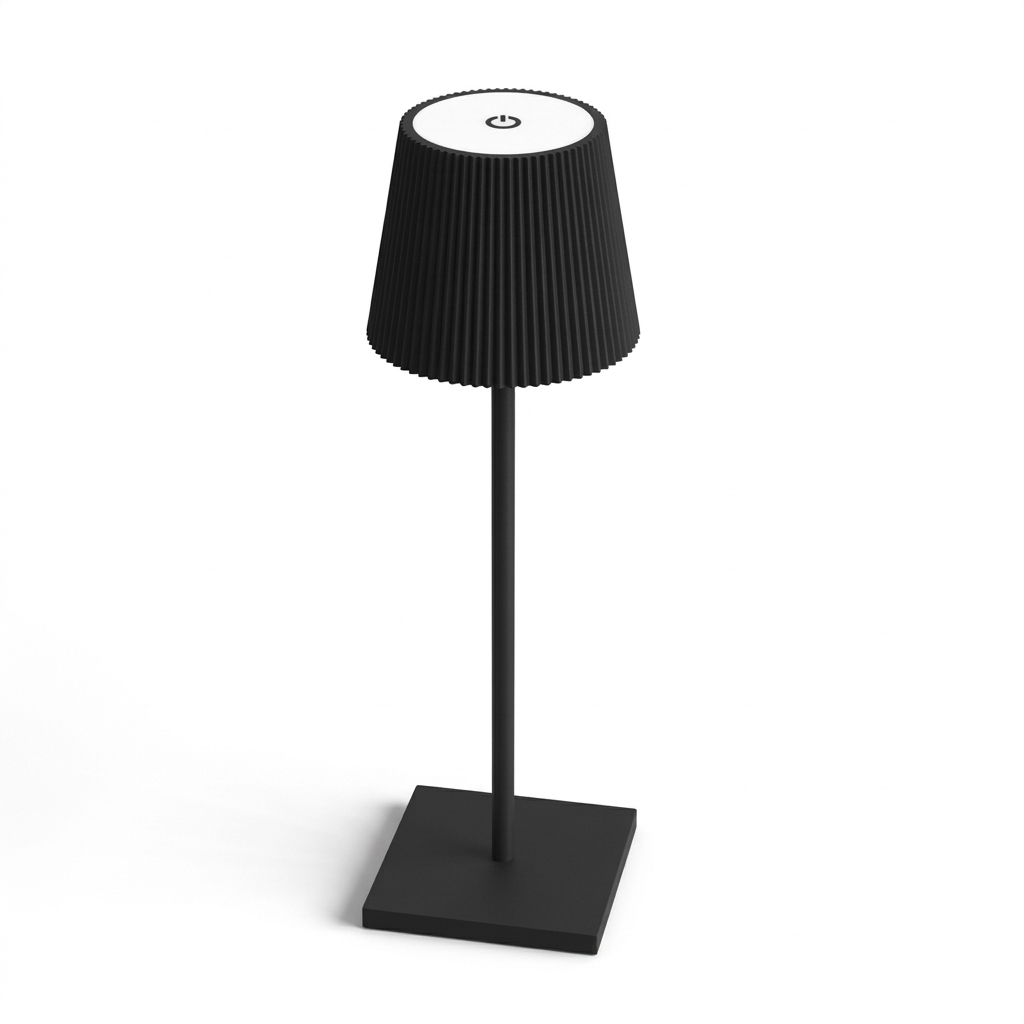 Lampe de chevet rechargeable design nordique, lumière chaude tamisée
