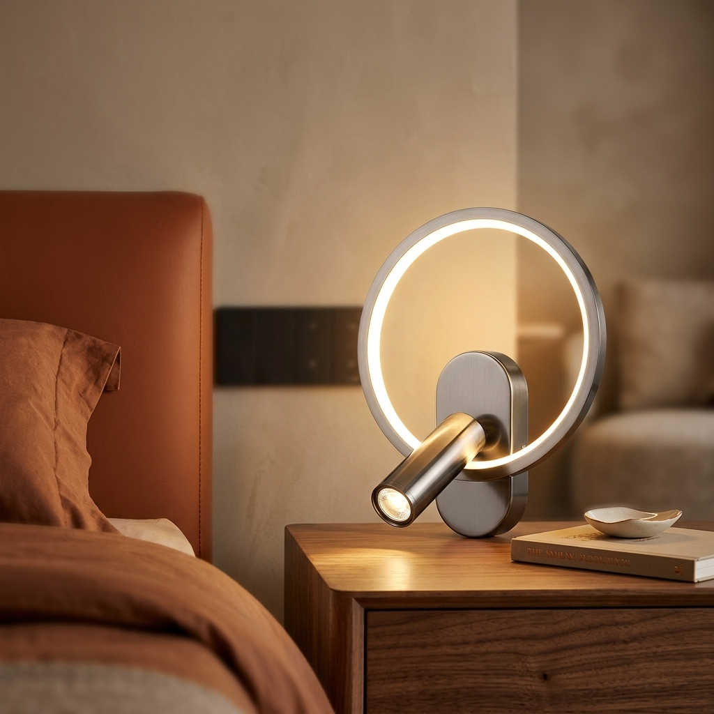 Lampe de Chevet LED Murale - Lumière Chaude & Réglable