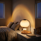 Lampe de Chevet Rétro en Verre - Lumière Chaude et Dimmable