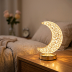 Lampe de Chevet Lune LED Rechargeable - Lumière Tamisée Tactile