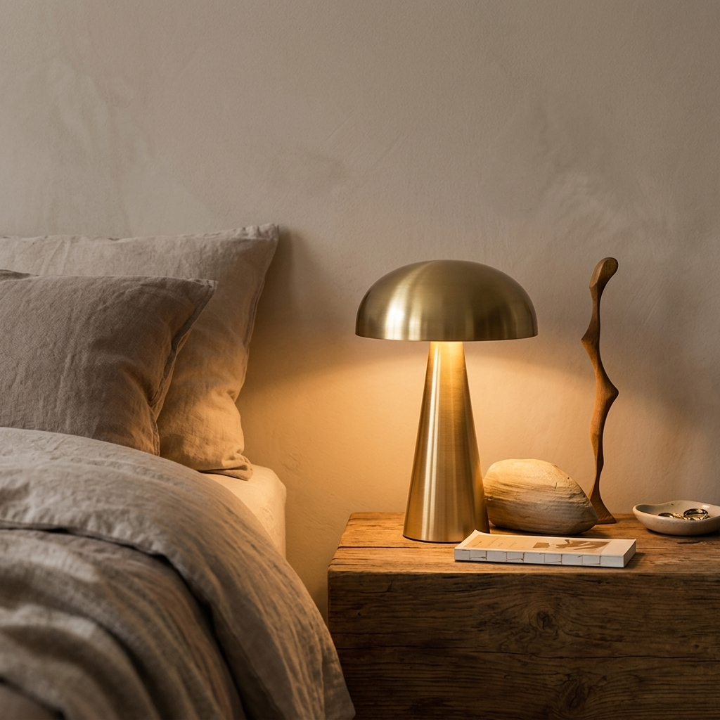 Lampe de Chevet Champignon LED Tactile - Rechargeable