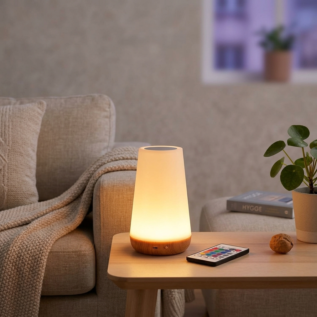 Lampe de Chevet RGB Tactile Rechargeable - 13 Couleurs Ajustables
