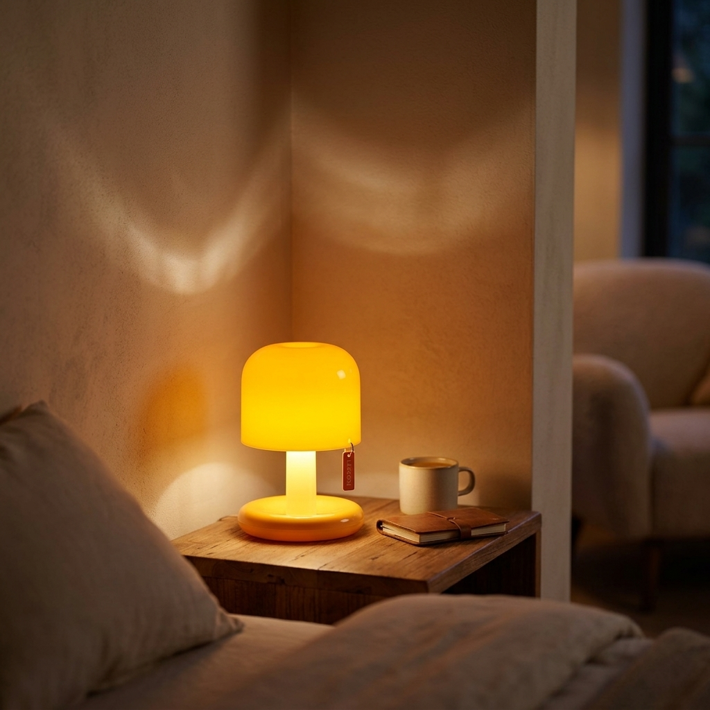 Lampe de Chevet Rechargeable USB - Design Champignon Cozy
