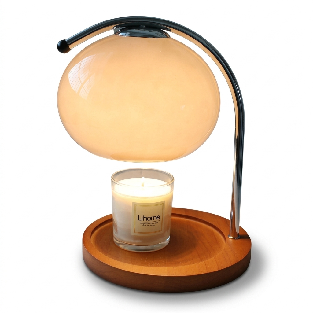 Lampe de Chevet Rétro en Verre - Lumière Chaude et Dimmable