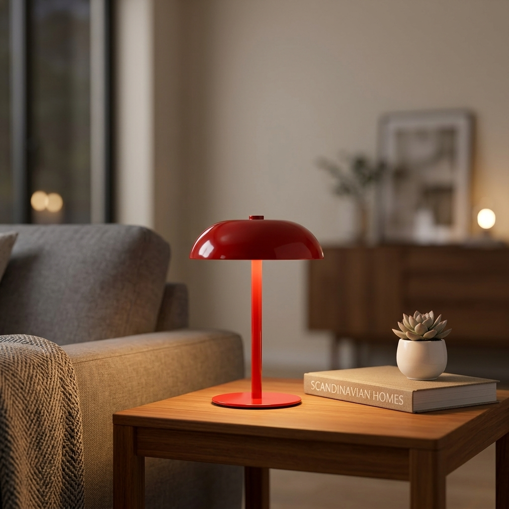 Lampe de Chevet Champignon Tactile 3 Intensités USB Rechargeable