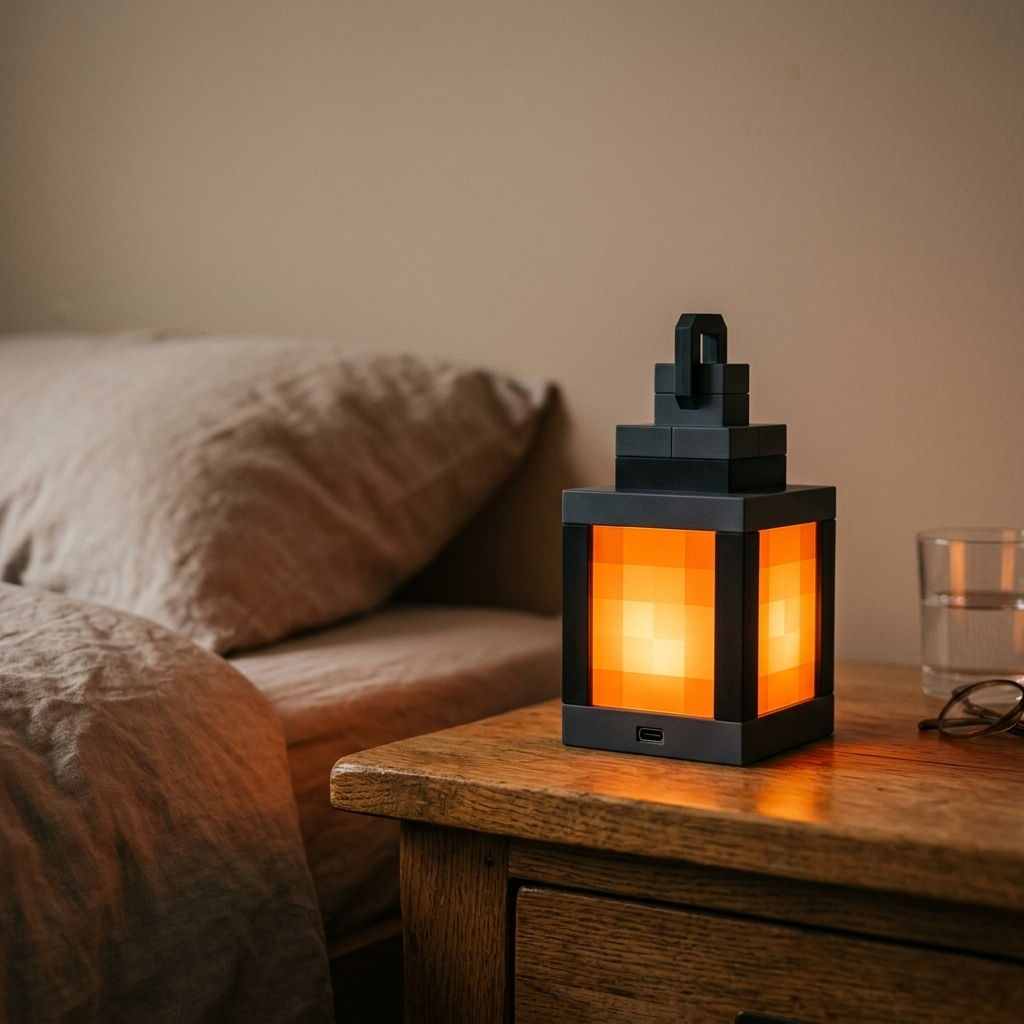 Lampe de Chevet Pixel 16 Couleurs - Veilleuse Rechargeable Cozy